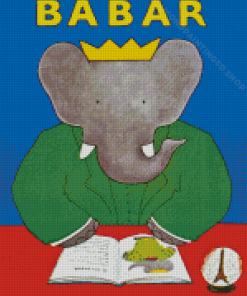 Babar Elephant Cartoon Diamond Paintings