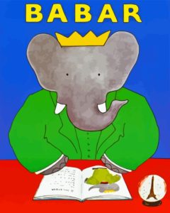 Babar Elephant Cartoon Diamond Painting