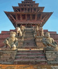 Bhaktapur Nyatapola Temple Nepal Diamond Painting