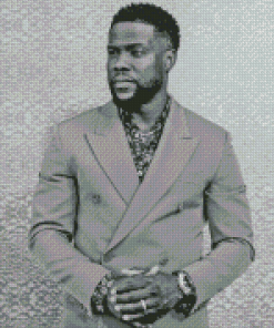 Black And White Kevin Hart Diamond Paintings