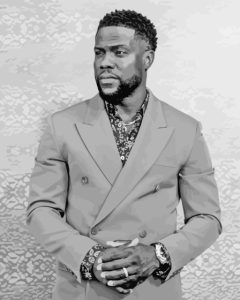 Black And White Kevin Hart Diamond Painting