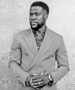Black And White Kevin Hart Diamond Painting