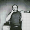 Black And White Charles Bukowski Poet Diamond Paintings