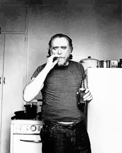 Black And White Charles Bukowski Poet Diamond Painting