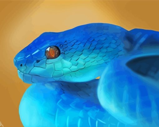 Blue Snake Art Diamond Painting