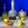 Blue Vase With Lemons Diamond Painting