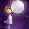 Cartoon Boy With Moon Diamond Painting