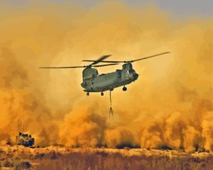 Chinook Military Aircraft Diamond Painting