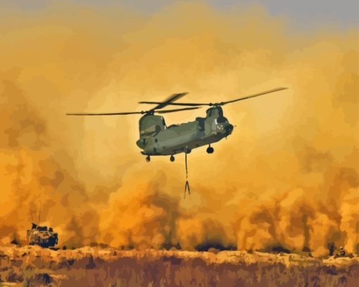 Chinook Military Aircraft Diamond Painting