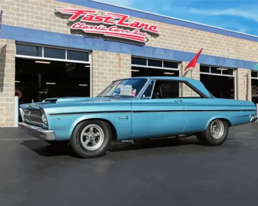 Classic Blue Plymouth Belvedere Diamond Painting