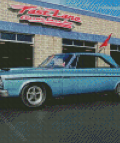 Classic Blue Plymouth Belvedere Diamond Paintings