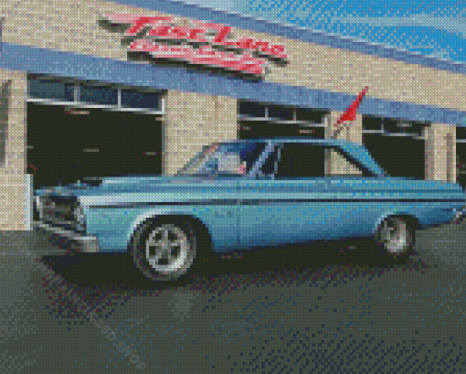 Classic Blue Plymouth Belvedere Diamond Paintings