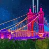 Colorful Roebling Suspension Bridge Kentucky Diamond Painting