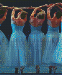 Dancers In Blue Diamond Paintings