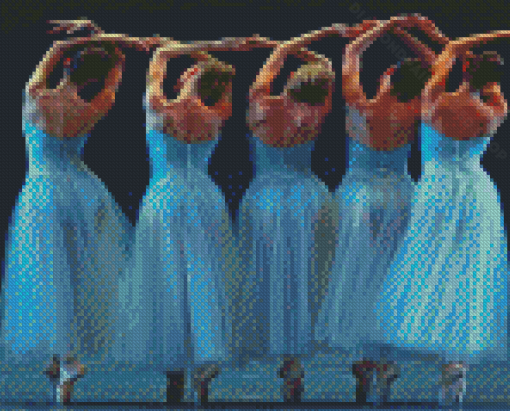 Dancers In Blue Diamond Paintings