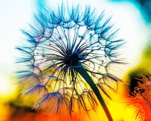 Dandelion Plant Sunset Diamond Painting