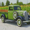 Dark Green 1936 Chevy Truck Diamond Paintings