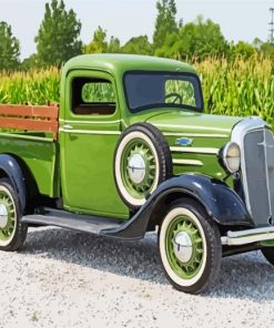 Dark Green 1936 Chevy Truck Diamond Painting