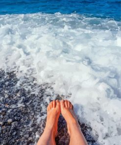 Female Feet In Water By Seaside Diamond Painting