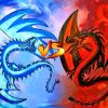Fire And Ice Dragons Art Diamond Painting