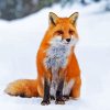 Fox In The Snow Diamond Painting