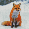 Fox In The Snow Diamond Paintings