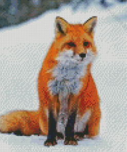 Fox In The Snow Diamond Paintings