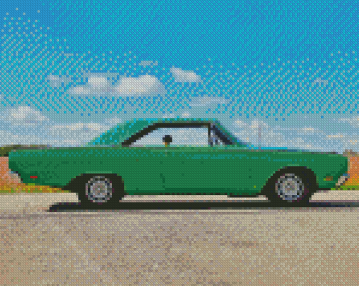 Green 69 Dodge Dart Diamond Paintings