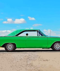 Green 69 Dodge Dart Diamond Painting