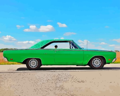 Green 69 Dodge Dart Diamond Painting