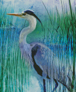 Grey Heron Bird Diamond Paintings