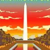Illustration Washington Monument Poster Diamond Painting