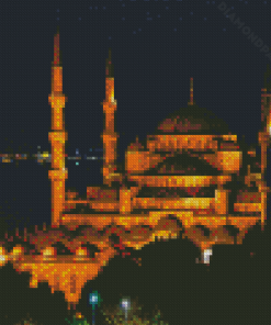 Istanbul Night Mosque Diamond Paintings