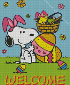 It's The Easter Beagle Charlie Brown Diamond Paintings