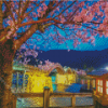 Japan Cherry Blossom Kintaikyo Bridge Diamond Paintings