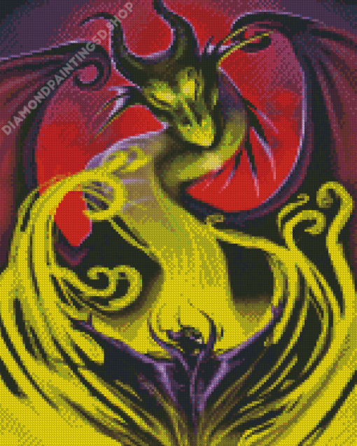 Maleficent And The Dragon Art Diamond Paintings