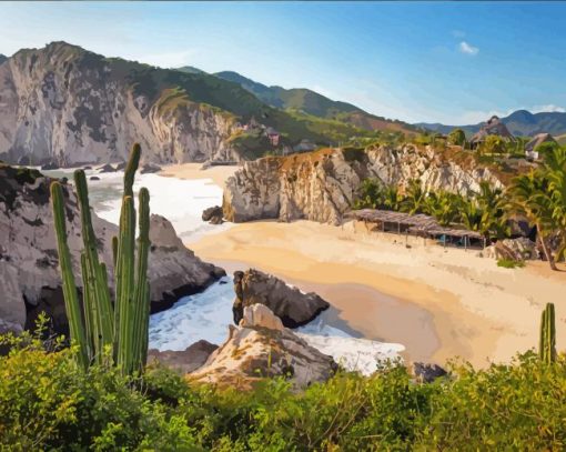 Mexico Beach Landscape Diamond Painting