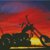 Motorbike Sunset Diamond Paintings