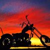 Motorbike Sunset Diamond Painting