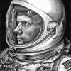 Nasa Astronaut Neil Armstrong Black And White Diamond Painting