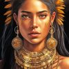 Native American Indian Girl Diamond Painting