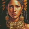 Native American Indian Girl Diamond Paintings