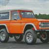 Orange Ford Bronco Diamond Paintings