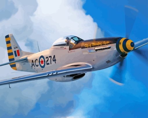 P51 Mustang Diamond Painting