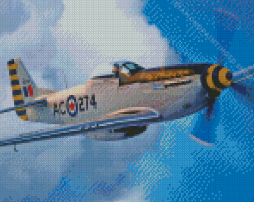 P51 Mustang Diamond Paintings