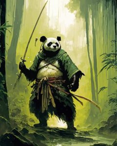 Panda Warrior Diamond Painting