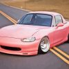 Pink Miata Car Diamond Painting