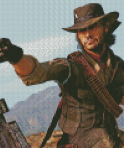 Red Dead Redemption Western Man Diamond Paintings