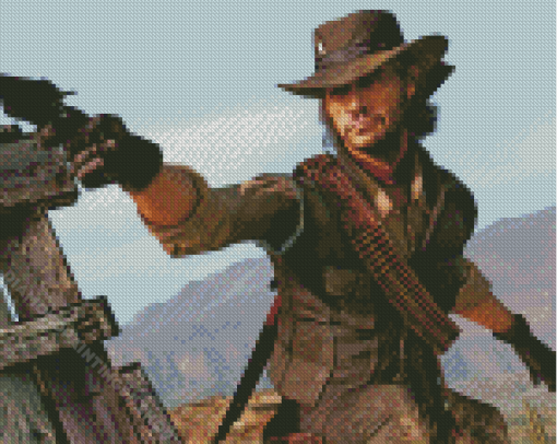 Red Dead Redemption Western Man Diamond Paintings