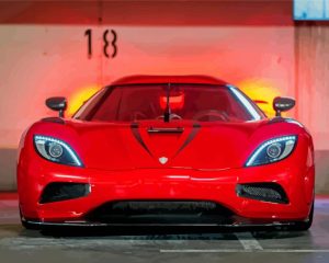 Red Koenigsegg Agera Car Diamond Painting